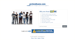 Desktop Screenshot of pretendname.com